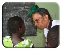 Lillian working with children in Ghana